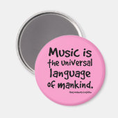 Muziek is de universele taal van het menselijk ges magneet (Voorkant / Achterkant)