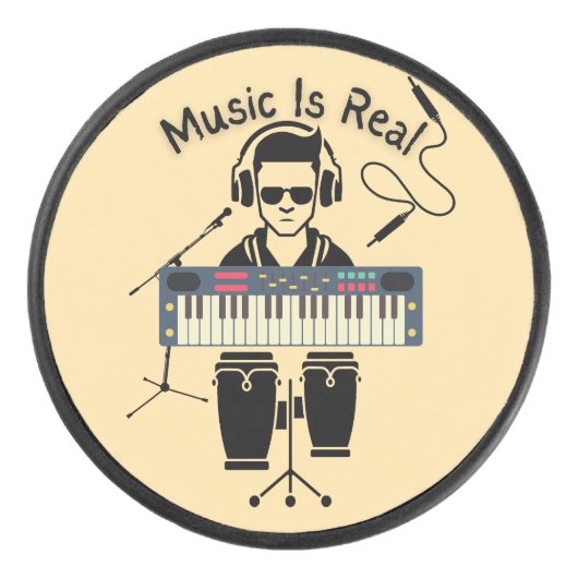 Muziek is echt hockey puck (Voorkant)