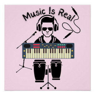 Muziek is echt perfect poster