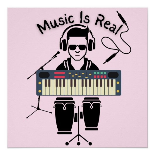 Muziek is echt perfect poster (Voorkant)
