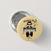 Muziek is echt ronde button 3,2 cm (Voorkant /achterkant)