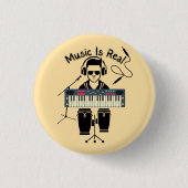 Muziek is echt ronde button 3,2 cm (Voorkant)