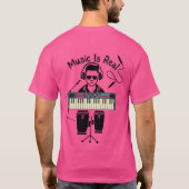Muziek is echt t-shirt (Achterkant)