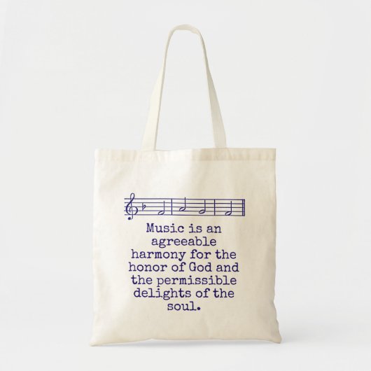 Muziek is een acceptabele harmonie - muziekprijsop tote bag (Voorkant)