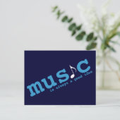 muziek is een goed idee briefkaart (Staand voorkant)