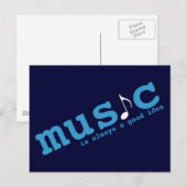 muziek is een goed idee briefkaart (Voorkant / Achterkant)