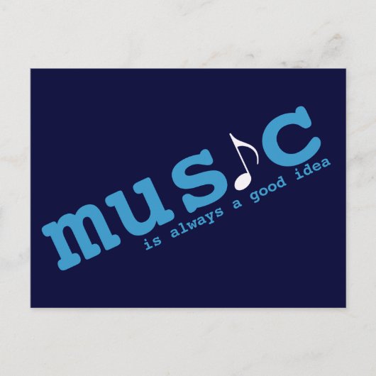 muziek is een goed idee briefkaart (Voorkant)