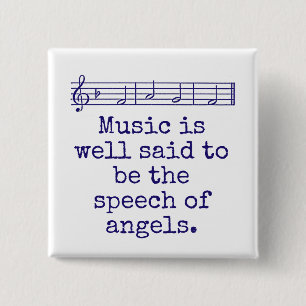 Muziek is een goed idee - Music Quote Vierkante Button 5,1 Cm