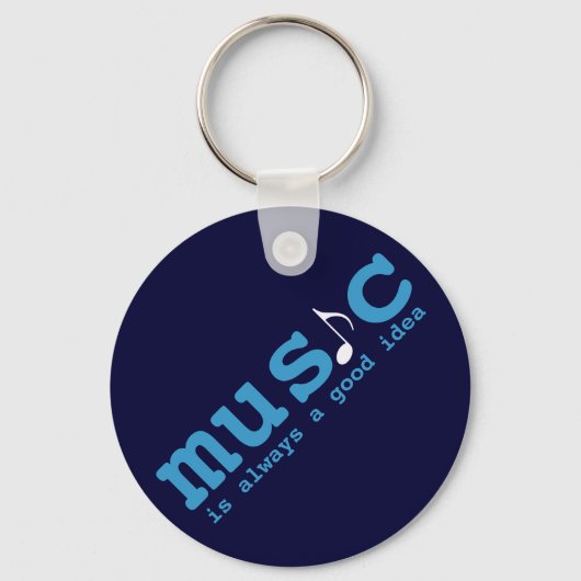 muziek is een goed idee sleutelhanger (Voorkant)