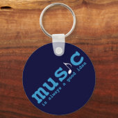 muziek is een goed idee sleutelhanger (Voorkant)