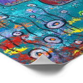 Muziek is een magisch canvas afdrukken poster (Hoek)