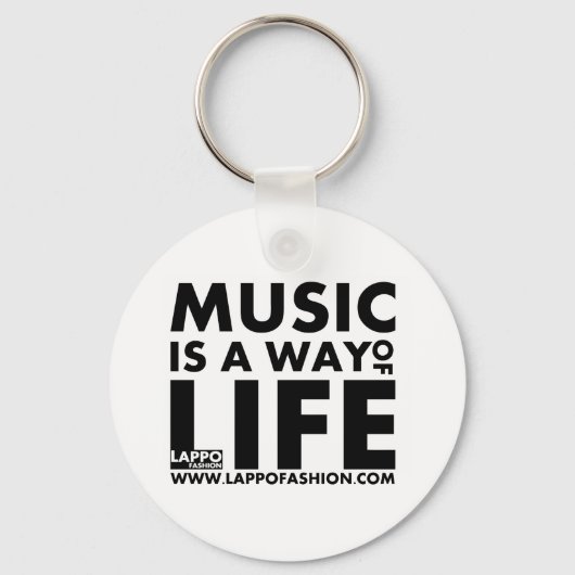 Muziek is een manier van leven sleutelhanger (Voorkant)