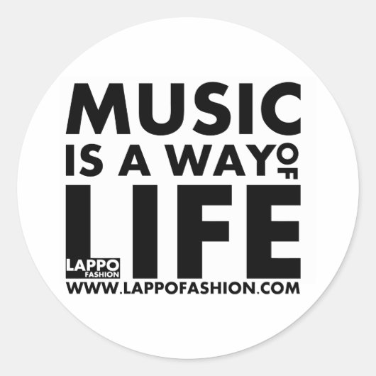 Muziek is een manier van leven Stickers (Voorkant)