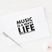 Muziek is een manier van leven Stickers (Envelop)