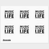 Muziek is een manier van leven Stickers (Vel)