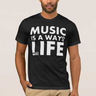 Muziek is een manier van leven (zwart) t-shirt