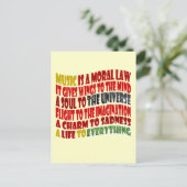 Muziek is een morele wet briefkaart (Staand voorkant)