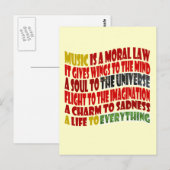 Muziek is een morele wet briefkaart (Voorkant / Achterkant)