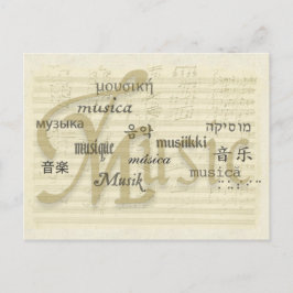 Muziek is een universele taal briefkaart