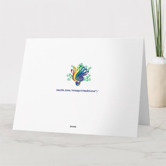 Muziek is een universele taal, een oversized versi kaart (Achterkant)