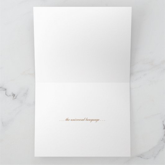 Muziek is een universele taal, een oversized versi kaart (Binnen)