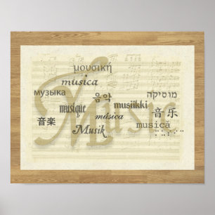 Muziek is een universele taal poster