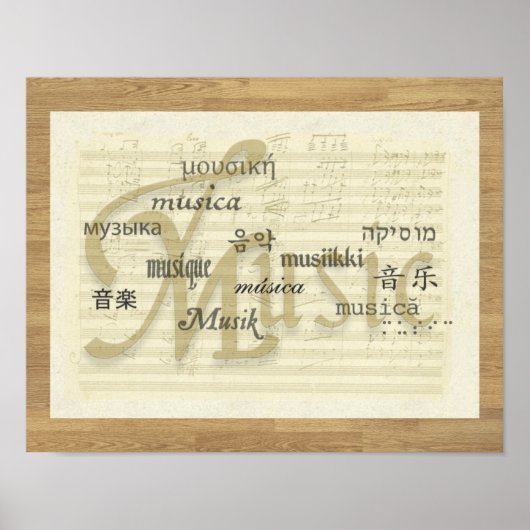 Muziek is een universele taal poster (Voorkant)
