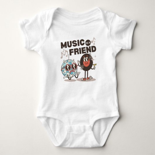 Muziek is een vriend baby T-shirt (Voorkant)