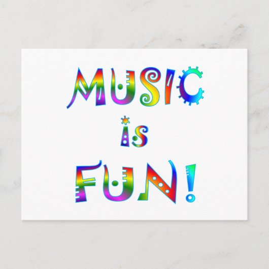 Muziek is flauw briefkaart (Voorkant)