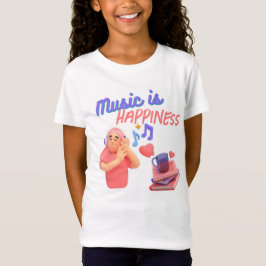 Muziek is geluk t-shirt