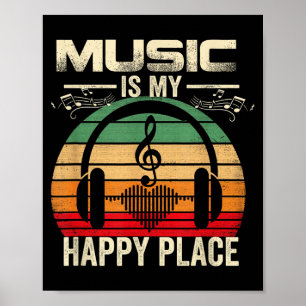 Muziek Is Gelukkige Plaats Musigovernment Agentsch Poster