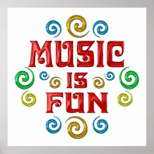 Muziek is goed poster