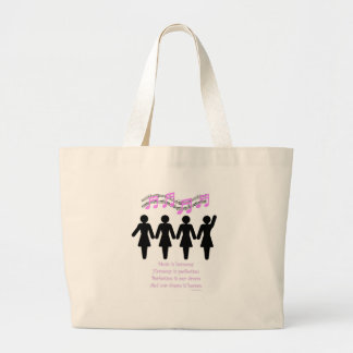 Muziek is Harmony Grote Tote Bag