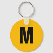 Muziek is het antwoord grappige custom monogram sleutelhanger (Achterkant)