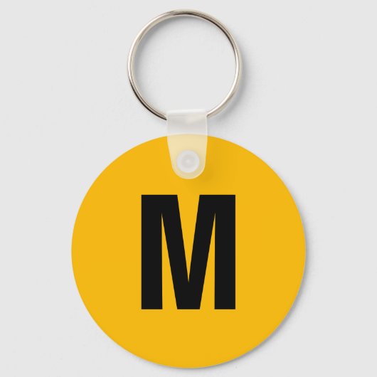 Muziek is het antwoord grappige custom monogram sleutelhanger (Achterkant)