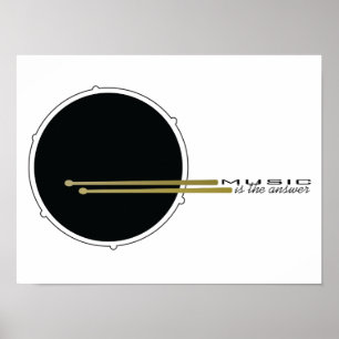 Muziek is het antwoord poster