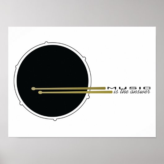 Muziek is het antwoord poster (Voorkant)