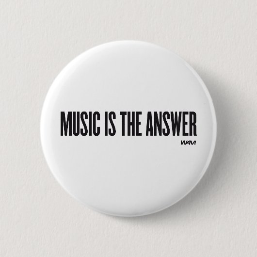 Muziek is het antwoord ronde button 5,7 cm (Voorkant)