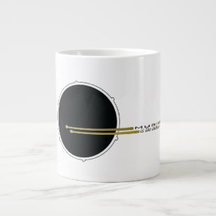 Muziek is het antwoord, trommel inspirerende quote grote koffiekop