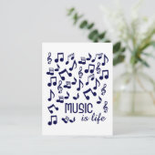 Muziek is het briefkaart Life (Staand voorkant)