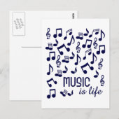 Muziek is het briefkaart Life (Voorkant / Achterkant)