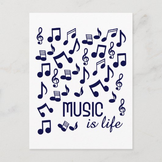 Muziek is het briefkaart Life (Voorkant)