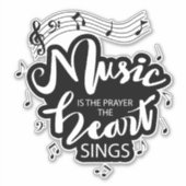 Muziek is het gebed The Heart Sings Sticker (Voorkant)