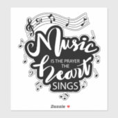 Muziek is het gebed The Heart Sings Sticker (Vel)