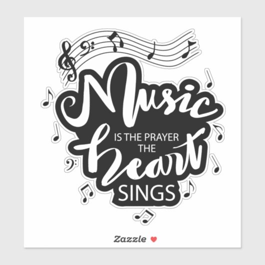 Muziek is het gebed The Heart Sings Sticker (Vel)