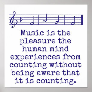Muziek is het genoegen - Music Quote Poster