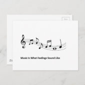 Muziek is het gevoel dat het geluid briefkaart (Voorkant / Achterkant)