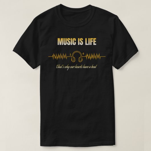Muziek is het leven dat de reden is waarom ons har t-shirt (Design voorkant)