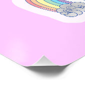 Muziek is het leven epic Retro Music Cartoon Quote Perfect Poster (Hoek)