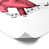 Muziek is het leven, het Afdrukken van het hart, h Poster (Hoek)